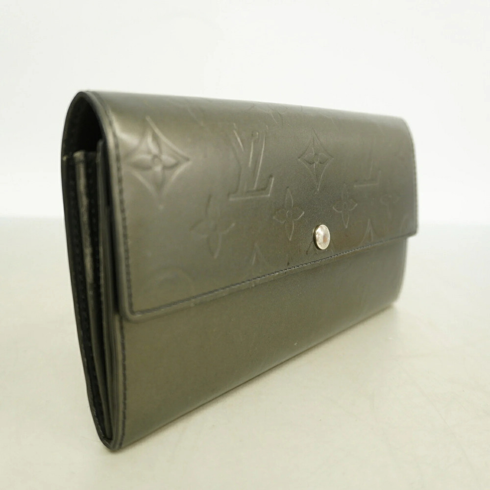 Louis Vuitton Monogram Mat Long Wallet Pochette Portemonnaie Credit M65172 No... - Picture 2 of 9